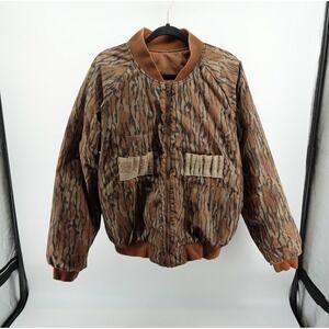 Columbia Sportswear Vintage Mossy Oak Bottomland Camo Hunting Shell Loop Jacket